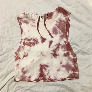 Cropped & Hooded Tie-Dye Muscle Tank from F21